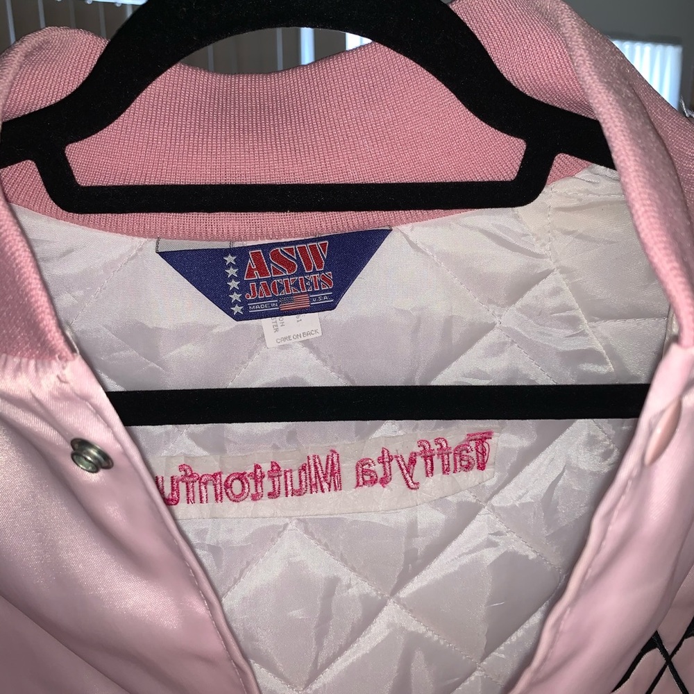 Pink Varsity Racer Jacket - Picture 3 of 5